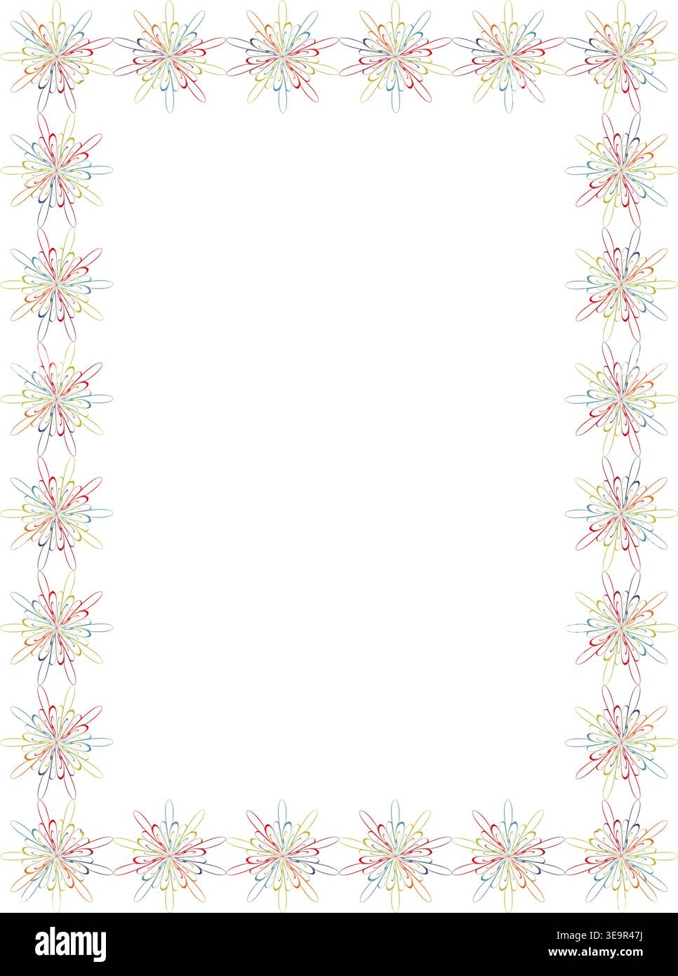 Vector colorful frame for text. Modern Art graphic template. Geometric empty frame with space Stock Vector