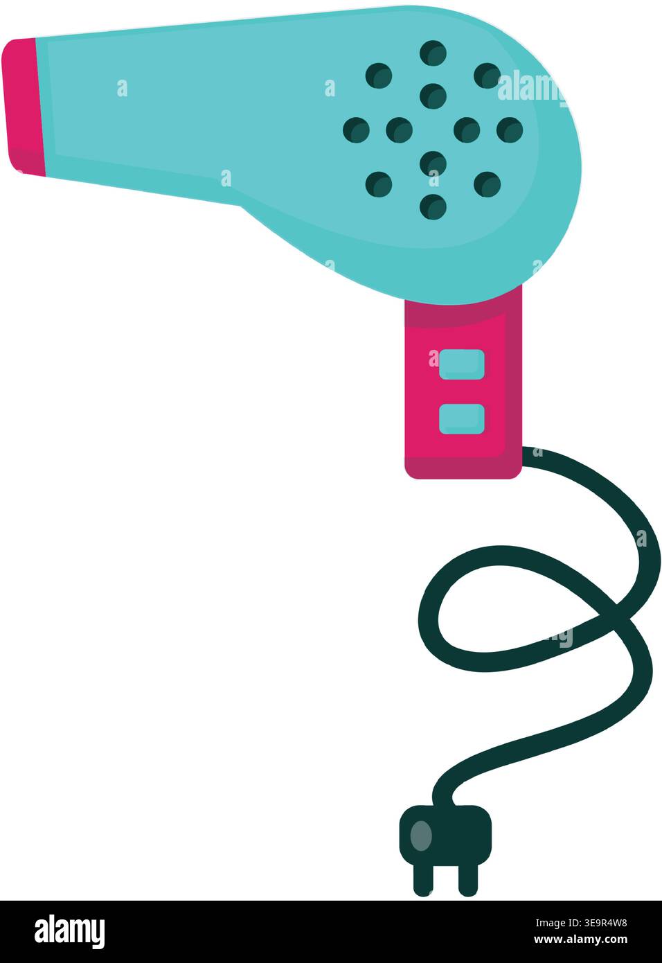 Hair dryer vector hairdryer icon dry air blower Stock Vector