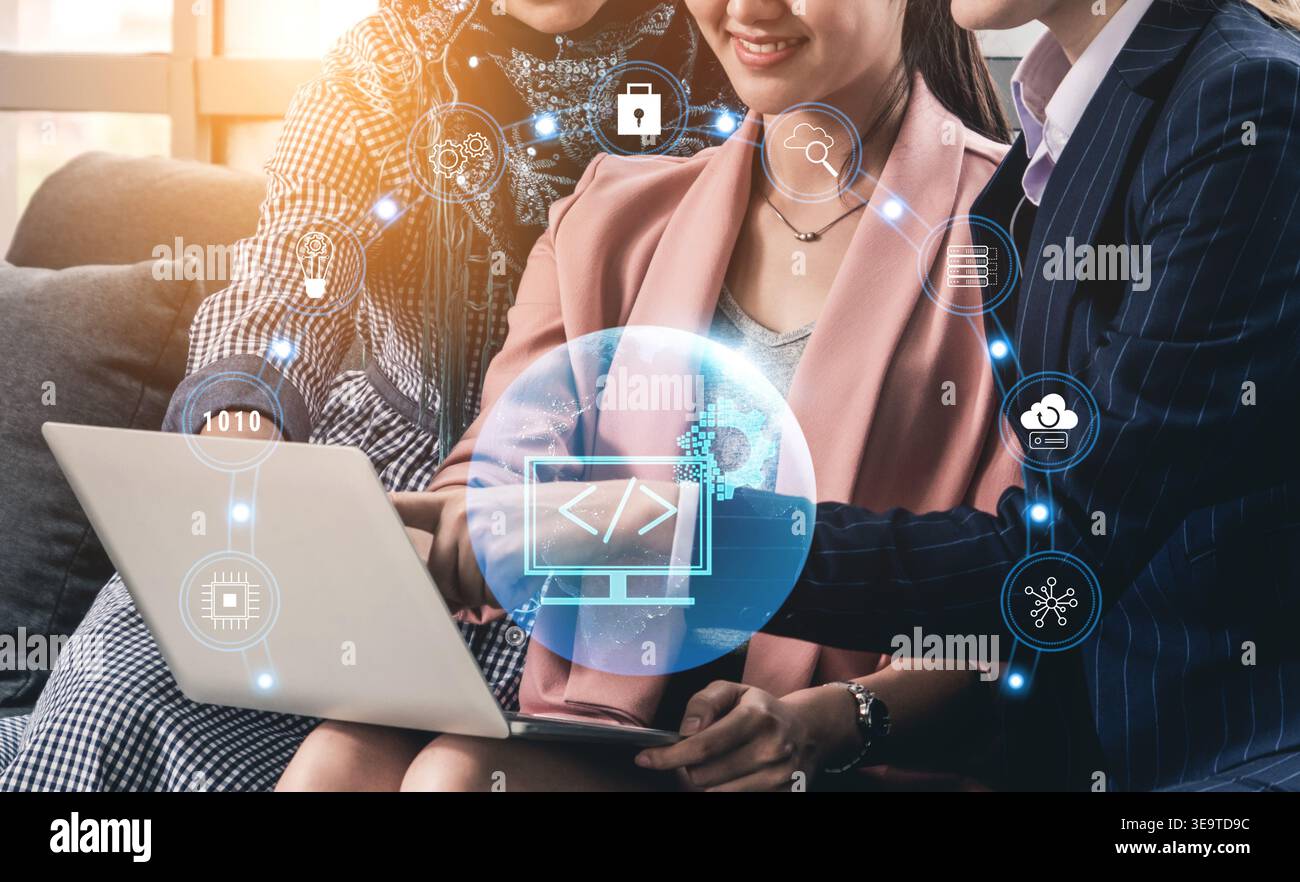 Global software development and coding solutions. Empowering businesses with custom application development and technology innovation. Motif Stock Photo