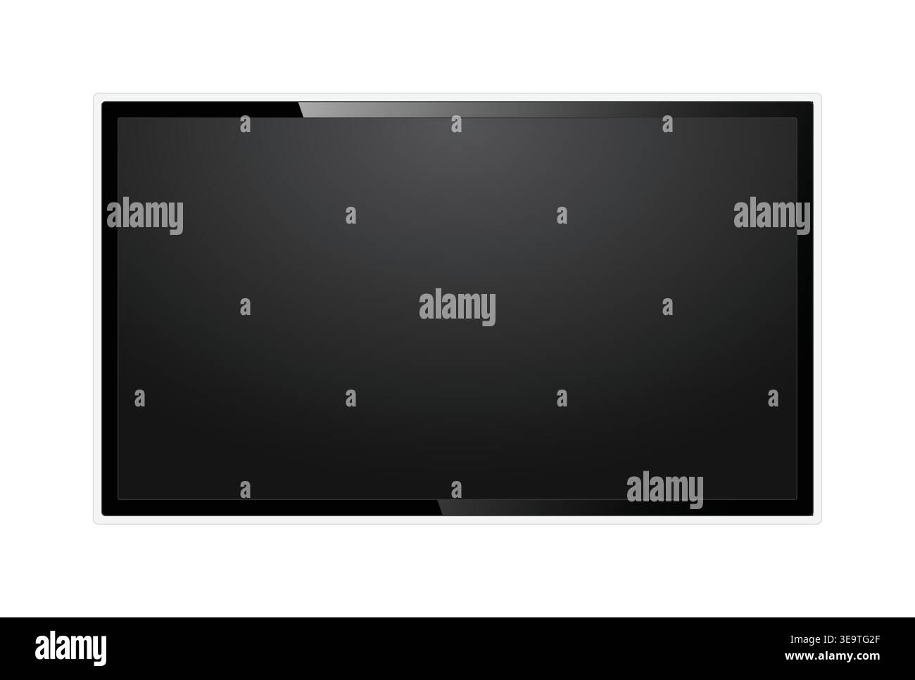 Minimal dark screen mockup background with futuristic digital display frame Stock Vector