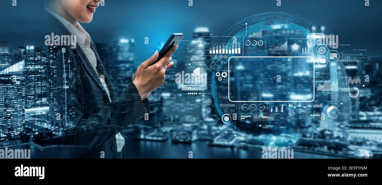 Data analytics and big data strategy for real-time analytics, predictive data modeling, business intelligence analytics, and data-driven decision Stock Photo