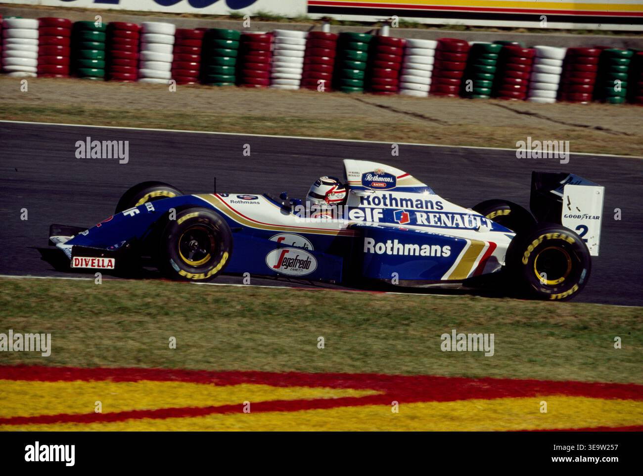 Nigel mansell with rothmans williams renault team hi-res stock