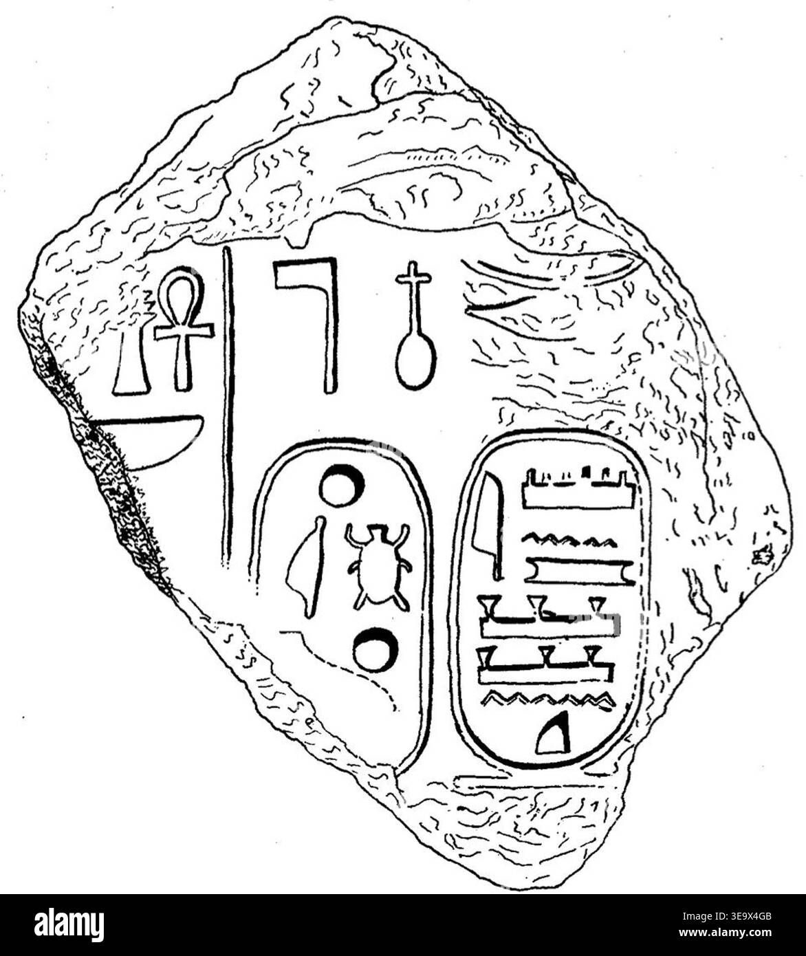 This 1929 archival photograph captures a fragment of the Shoshenq I ...