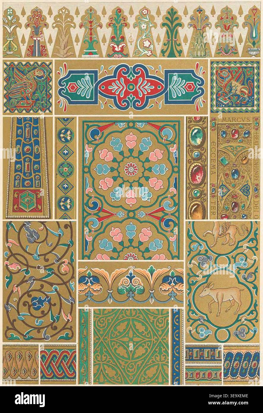 Polychromatic Pattern This image showcases a crop of a polychromatic ornament, demonstrating ...
