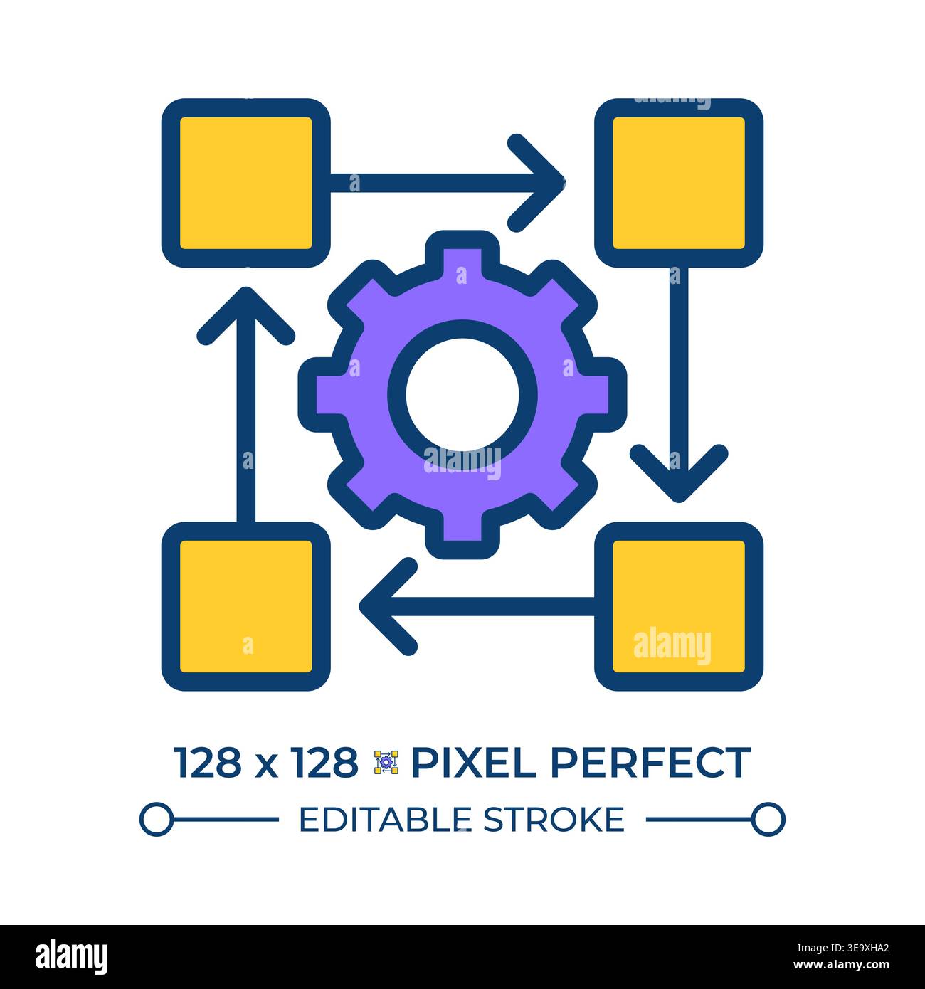 Connect pixel perfect line color icon Stock Vector