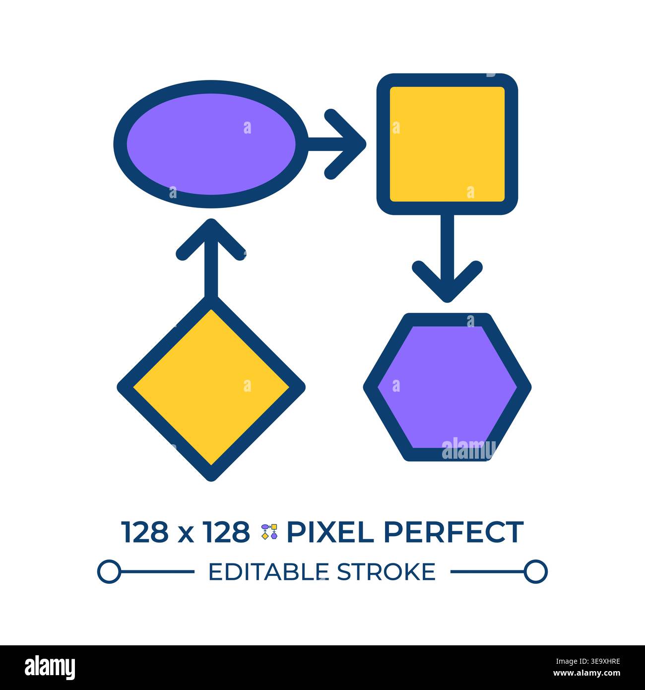 Timeline pixel perfect line color icon Stock Vector