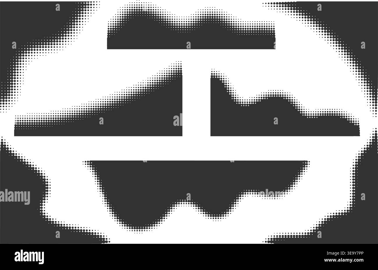 Modern halftone patterns with gradient dots with dynamic visual texture for graphic design projects and digital backgrounds with smooth transitions Stock Vector