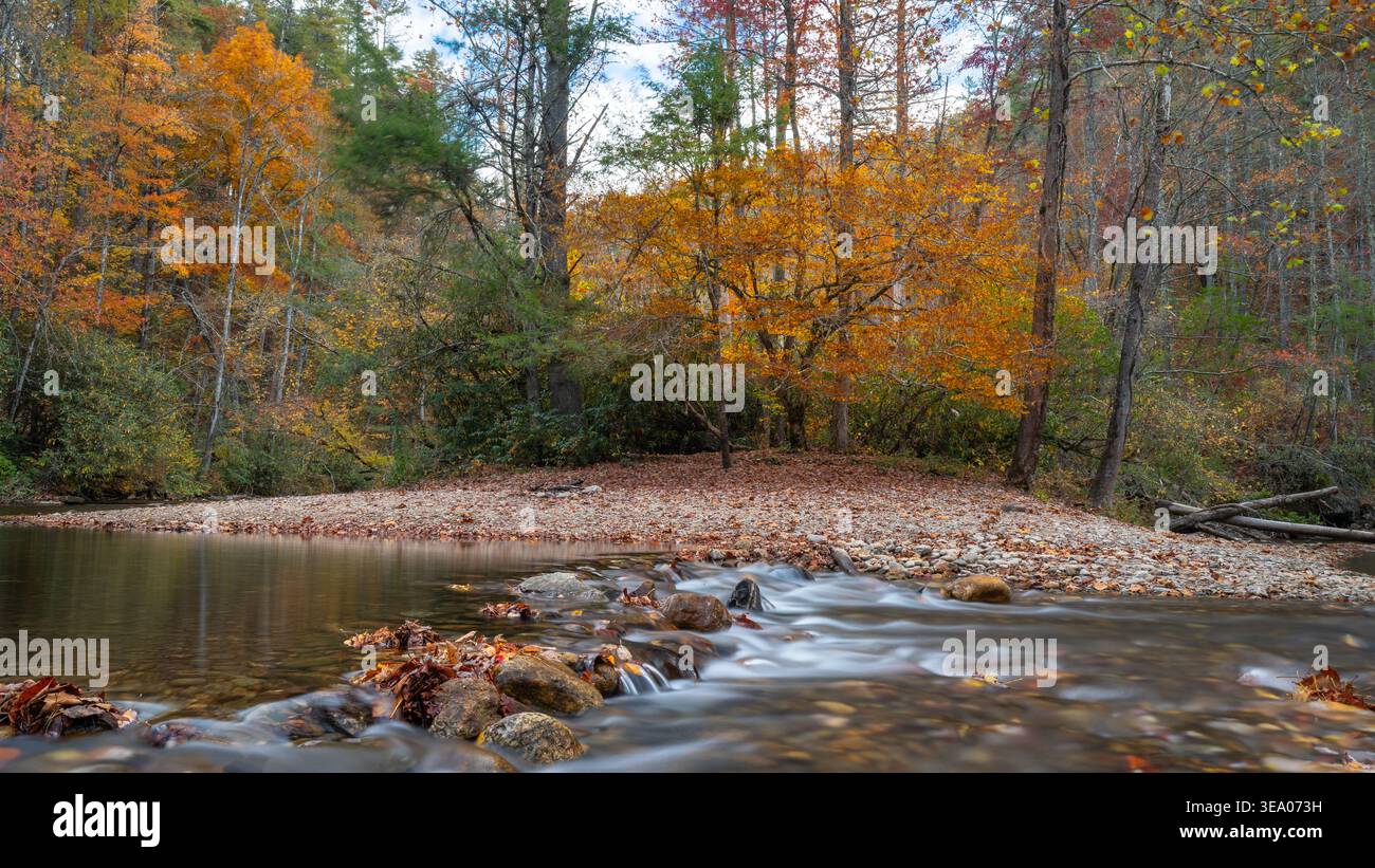 Stoacked Rocks Stream leaves tumbling over rocks hi-res stock photography and images ...