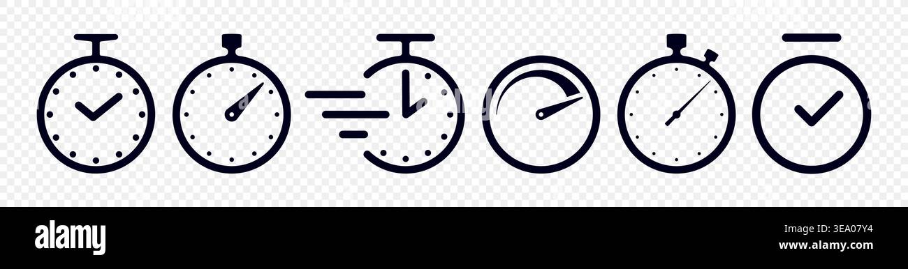 Time. Watch, clock. Quick timer Stock Vector