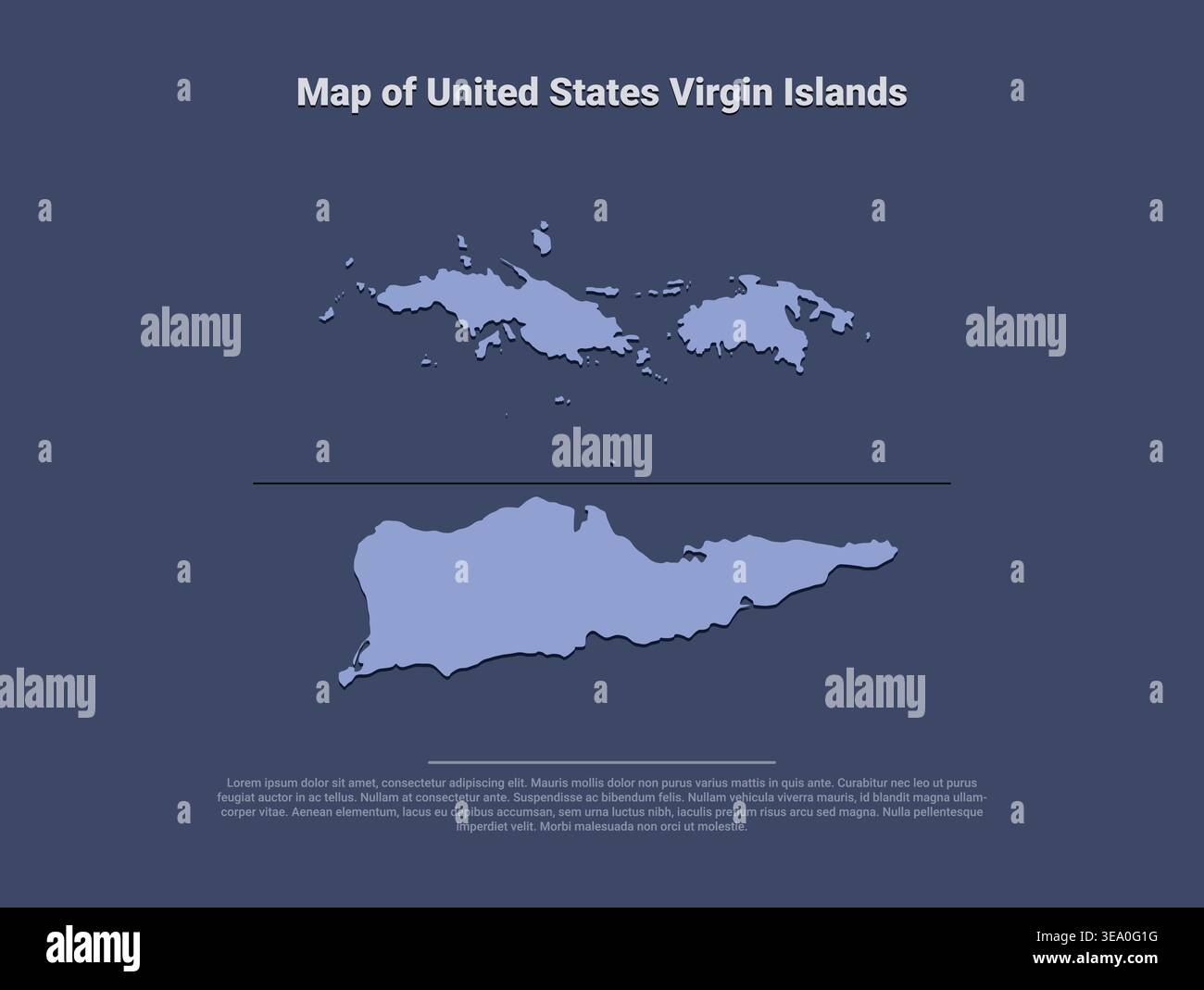 High Quality Map Of United States Virgin Islands With Clear Borders High Quality Map Of United States Virgin Islands With Clear Borders Geographic Details And Regional Divisions Ideal For Educational Materials 3EA0G1G 