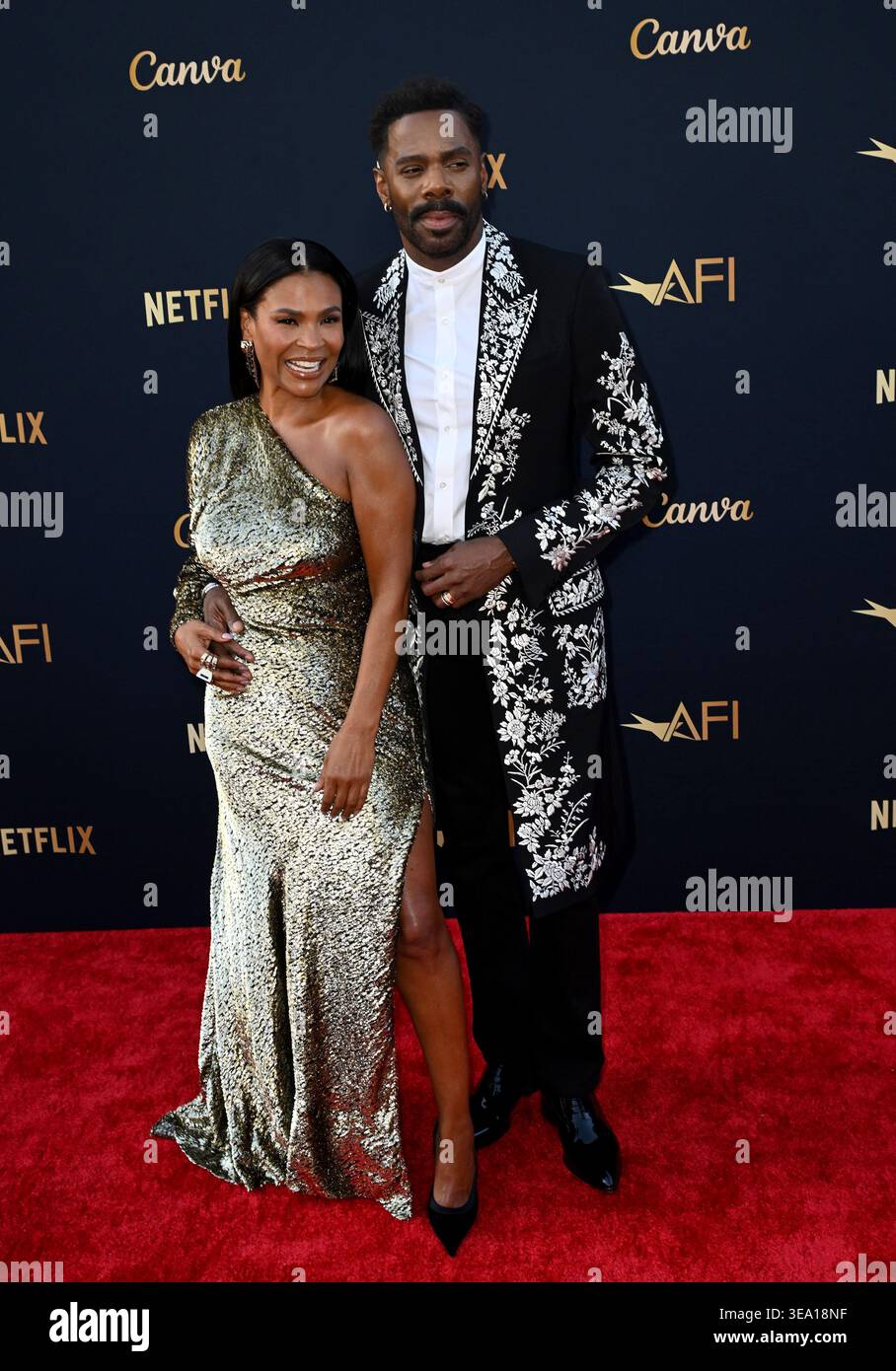 Actress Nia Long and actor Colman Domingo attends the AFI Life ...