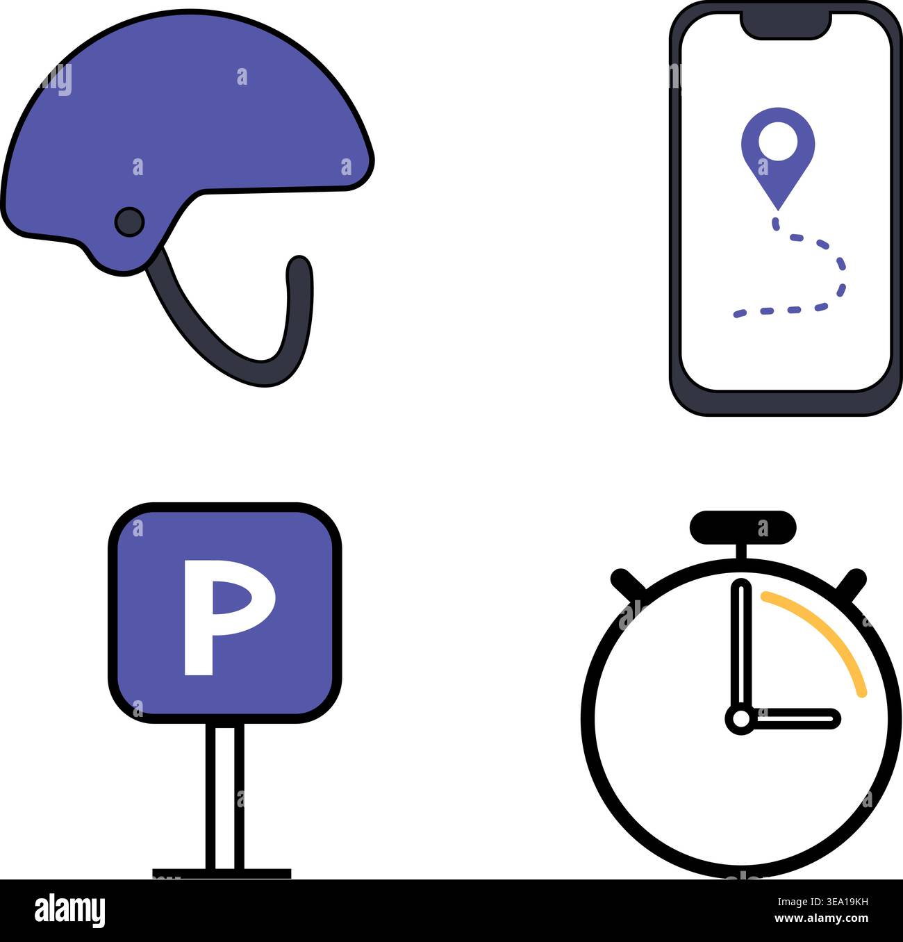 Delivery Icon Set – Logistics, Shipping and Courier Service Symbols Collection Stock Vector