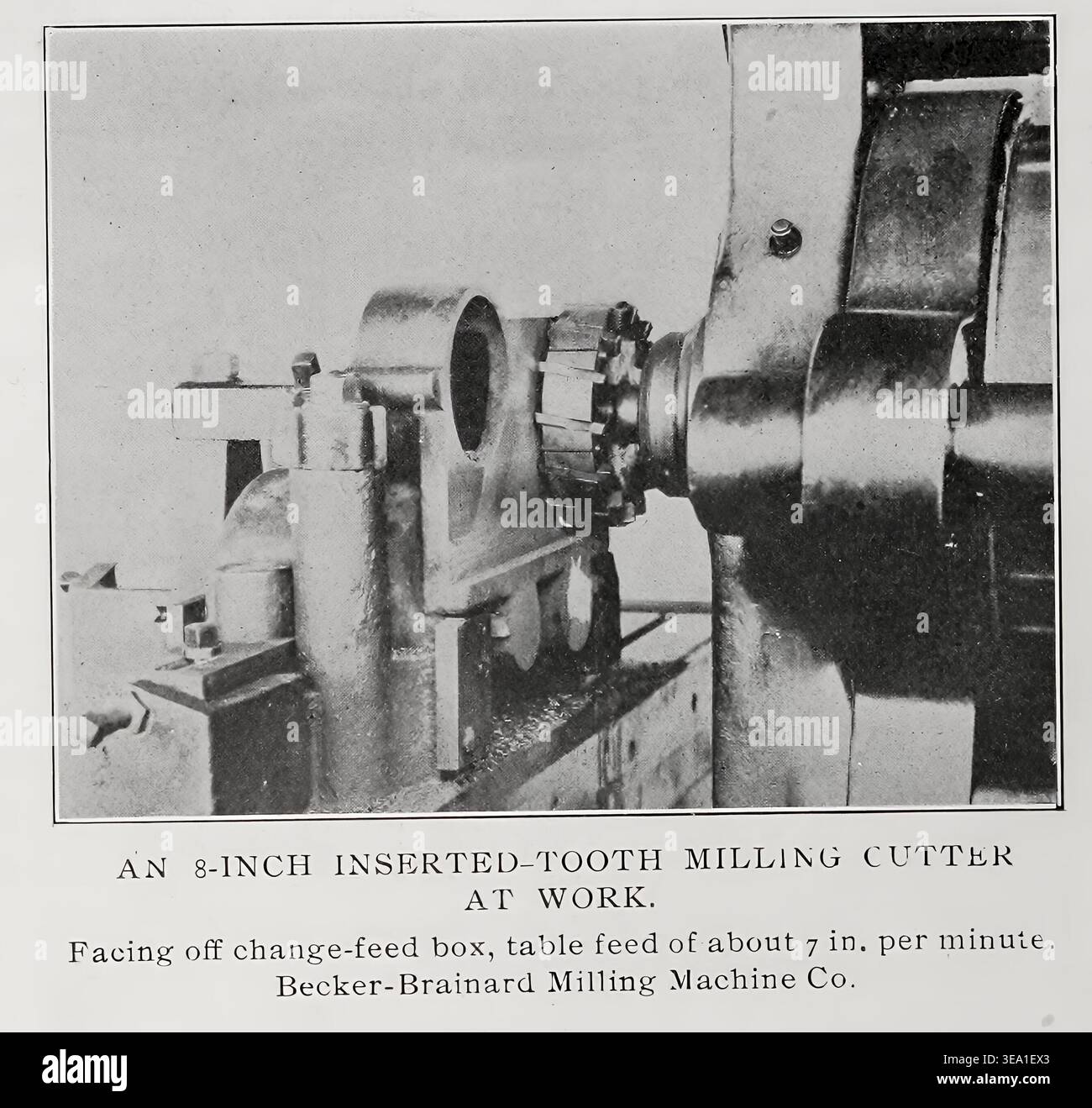 Becker Brainard milling machine with 8 inch inserted tooth cutter ...