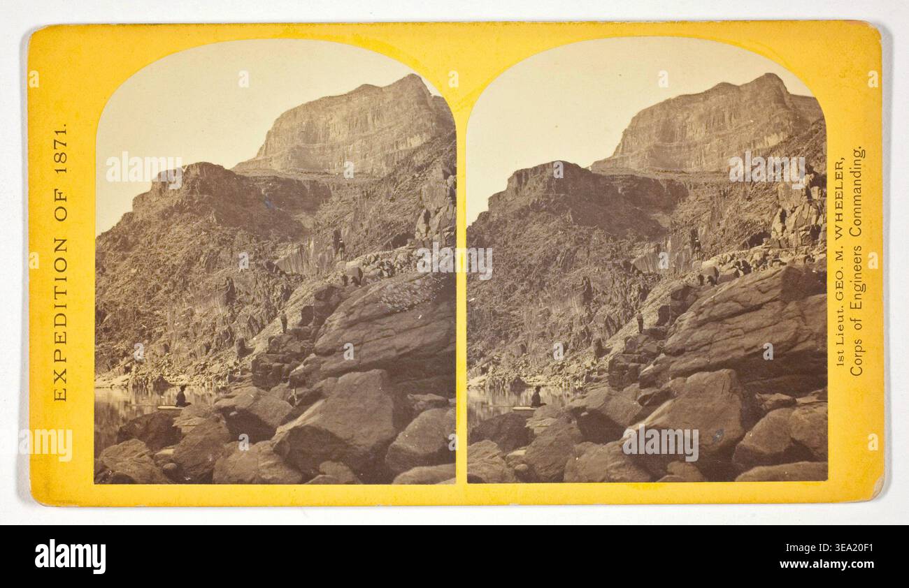 Canyon Rising View of Grand Canyon walls by Timothy O'Sullivan, 1871, stereograph ...
