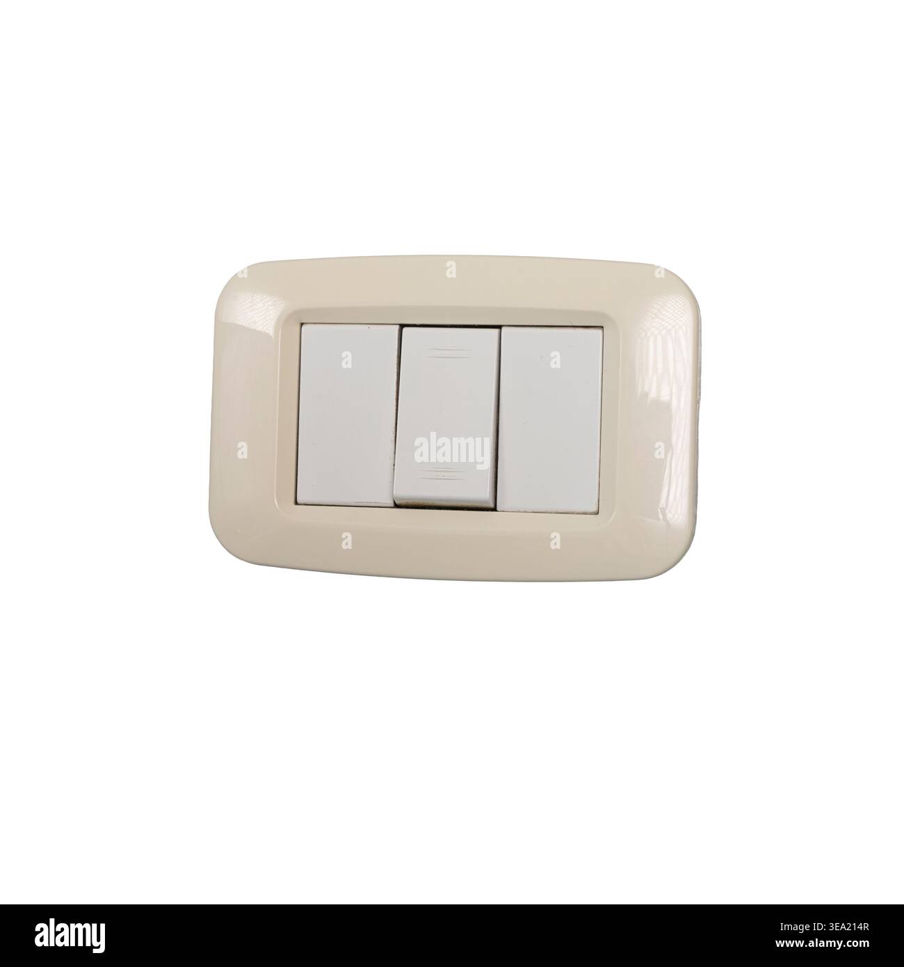 a white  switch isolated on a transparent background Stock Photo