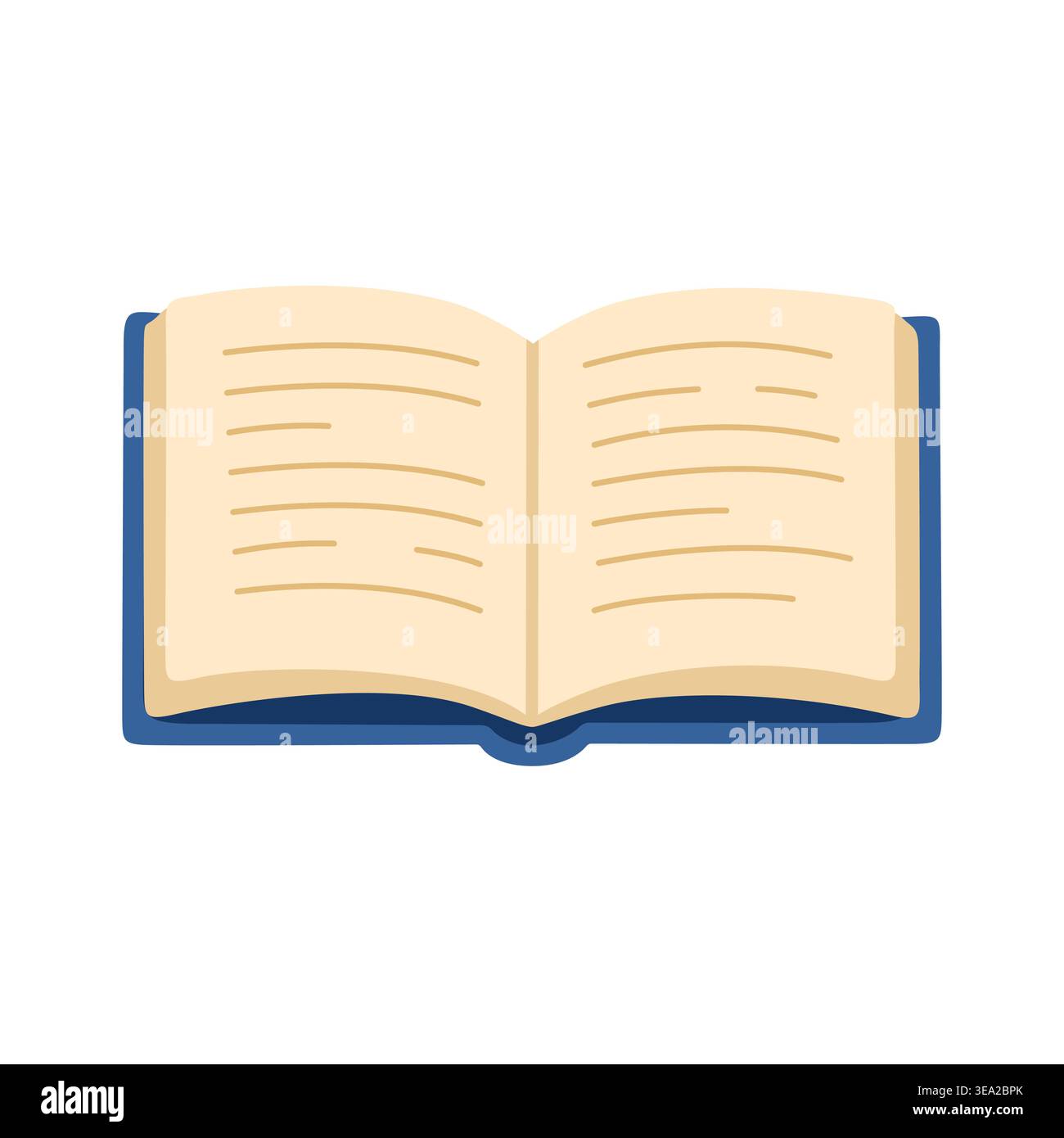 Open Book Flat Style Illustration Design Stock Vector