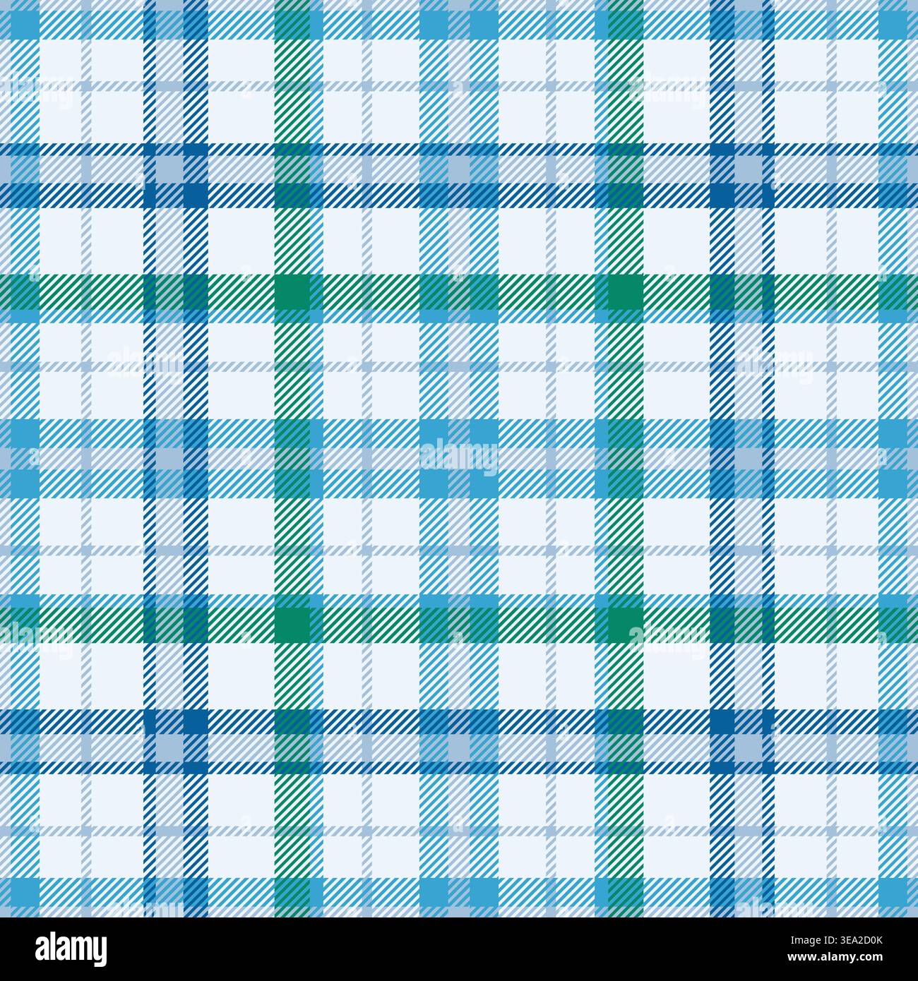 Check seamless pattern. Blue small checks background. Repeated gingham gray patern. Scottish style. Design grey prints. Repeating texture checkered Stock Vector