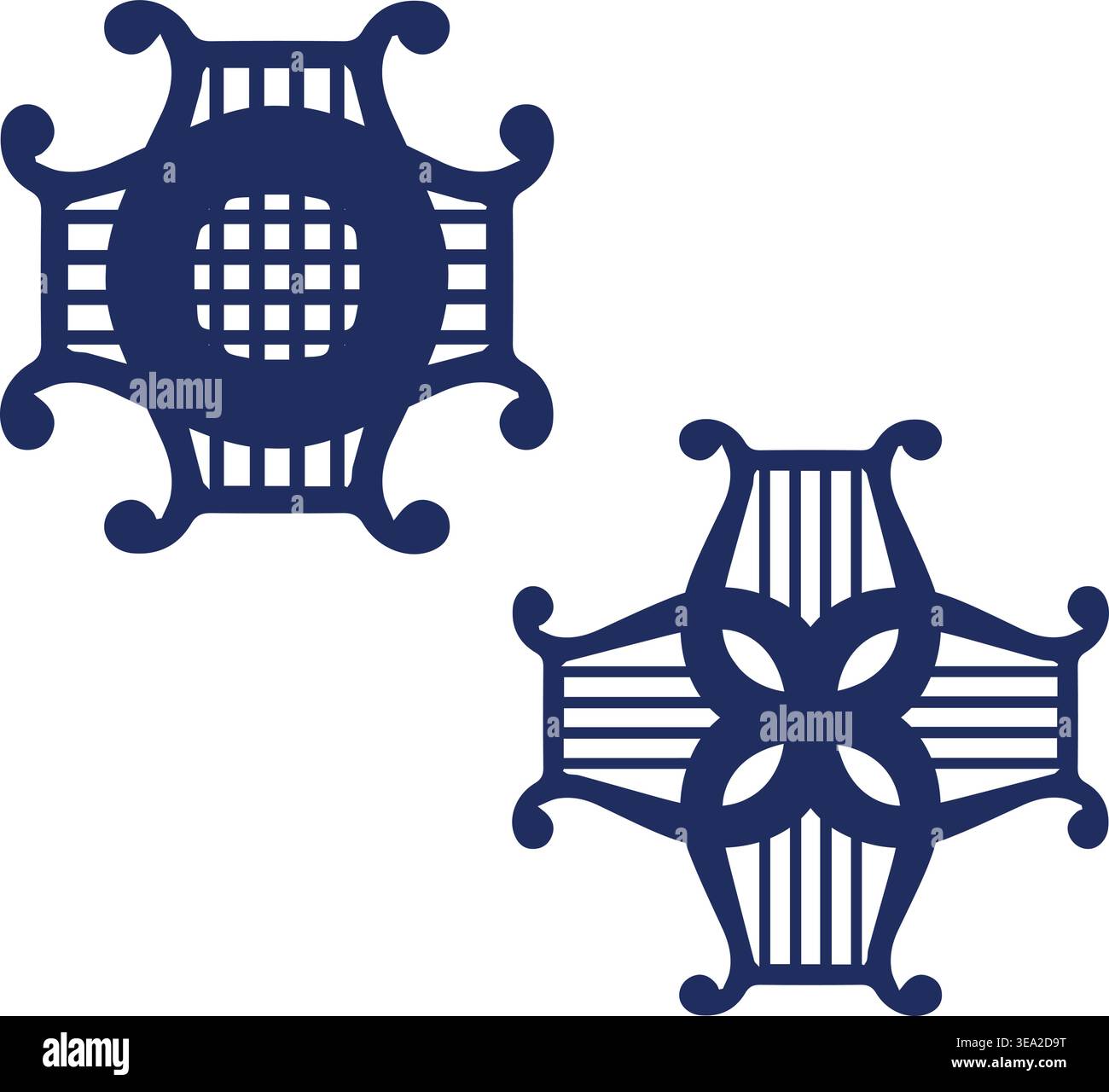 Logo lyre inspired patterns vector Stock Vector