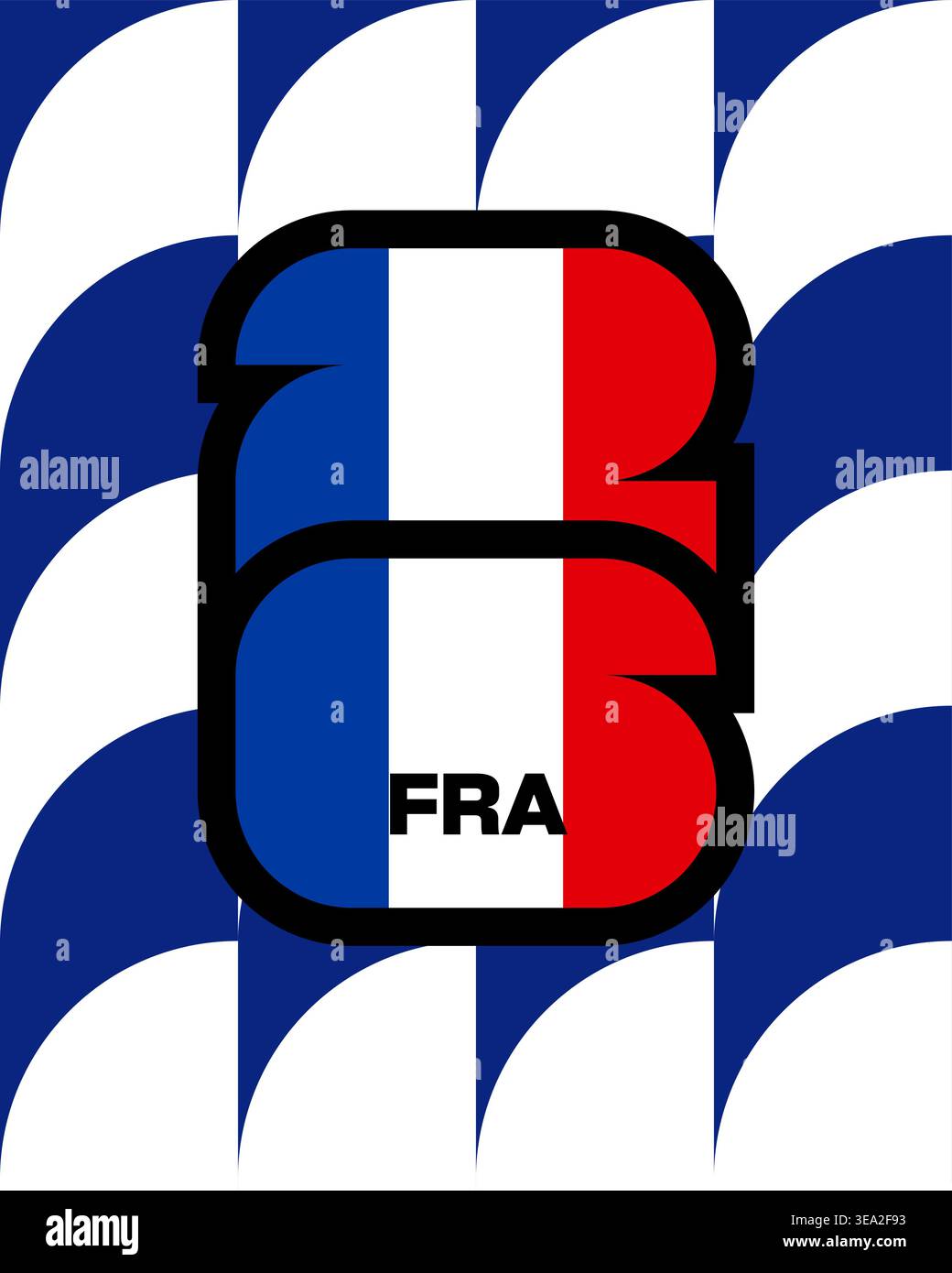 Modern French Flag Number 26 Symbolizing Team France for the 2026 ...