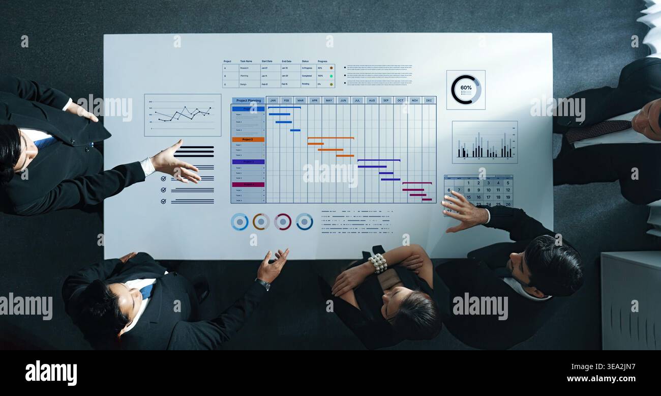 A project management dashboard for business. The interface features a ...