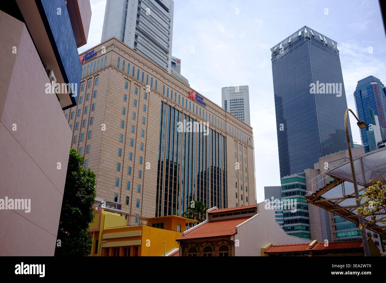 Great Eastern office building and capitaland tower in Chinatown ...