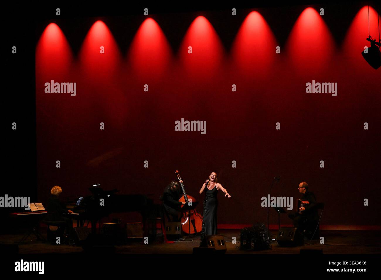 Ute Lemper during the Paris-Paris Tout, at the Auditorium Parco della ...