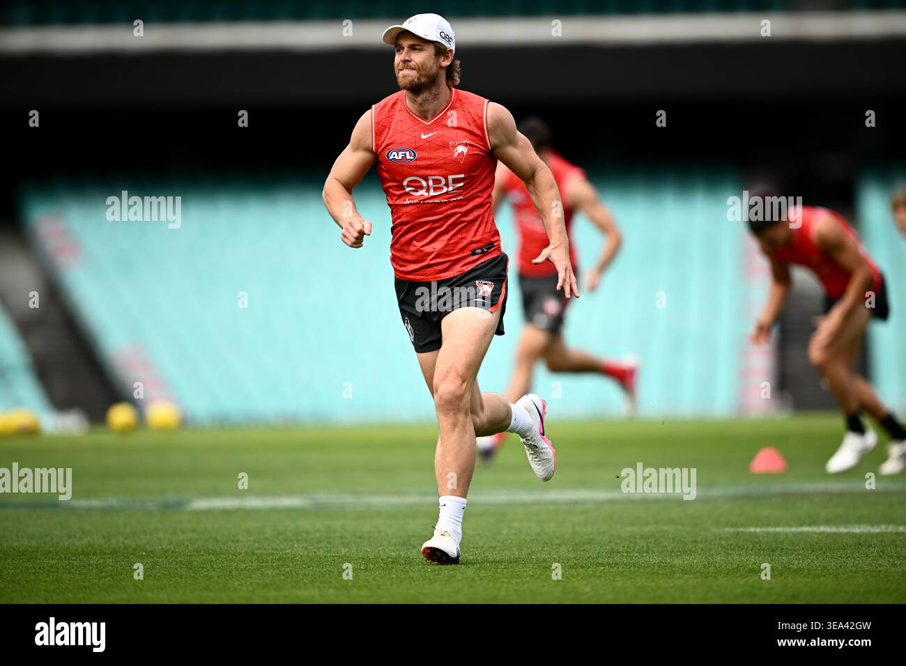 Dane Ralfe Sydney, Australia. 21st Apr, 2026. Dane Rampe during a Sydney Swans ...