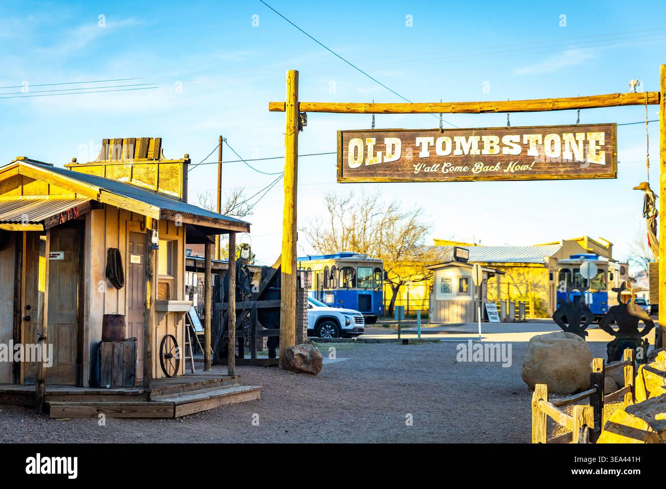 Tombstone, AZ, USA - February 15, 2026: Historic Tombstone town features vintage western ...