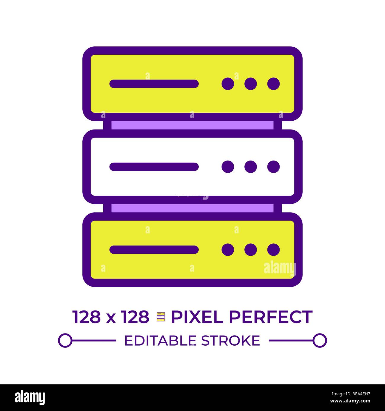 Data server line color icon Stock Vector