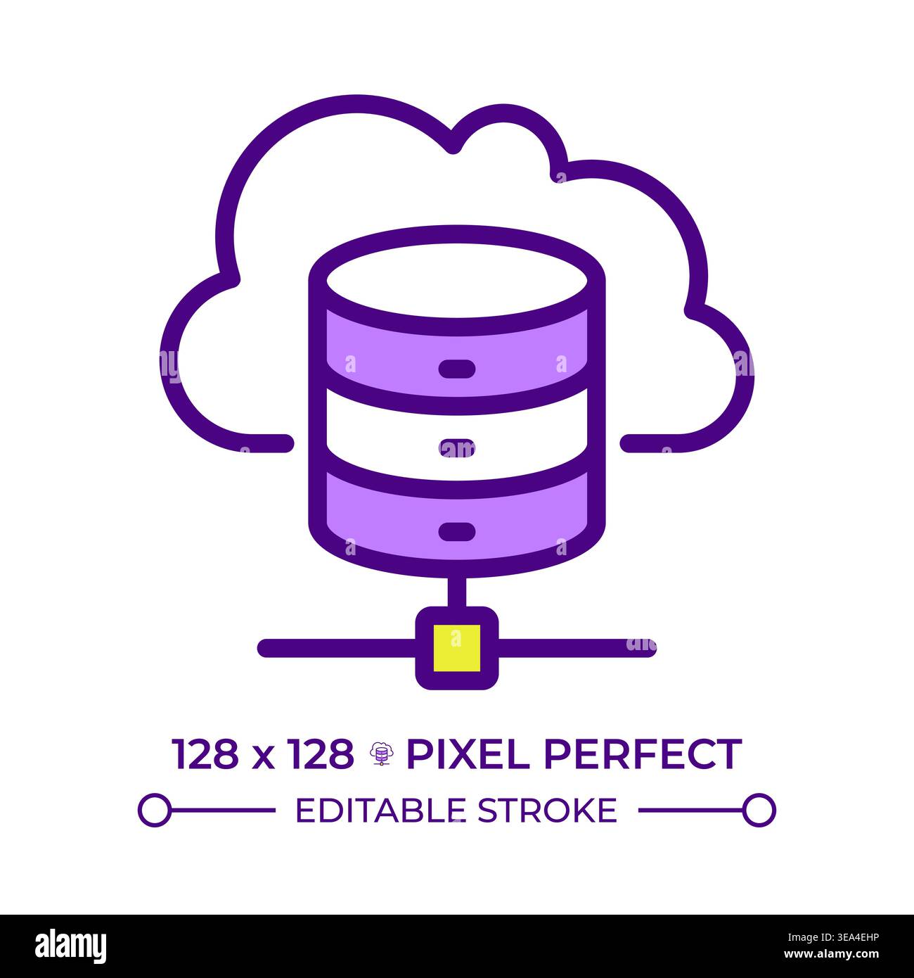 Cloud storage line color icon Stock Vector