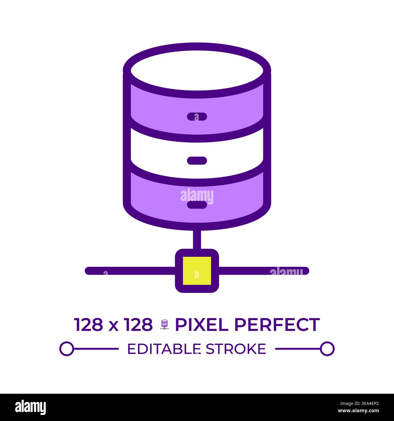 Database server line color icon Stock Vector