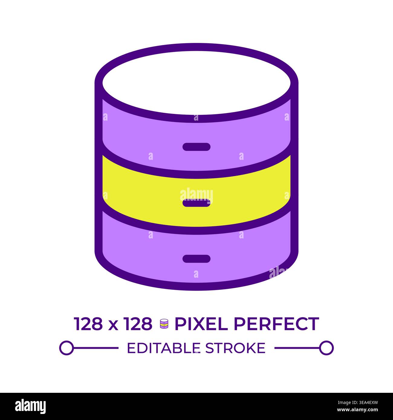 Database line color icon Stock Vector
