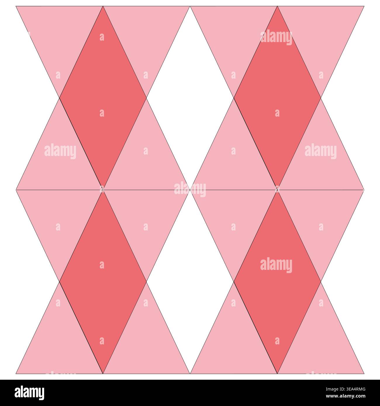 Red triangle pattern. Geometric diamond shapes. Abstract Vector texture. Repeating tiling design. Stock Vector