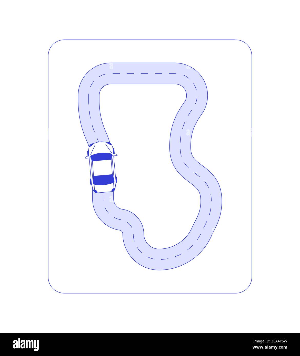 Driving route line style dashboard element Stock Vector