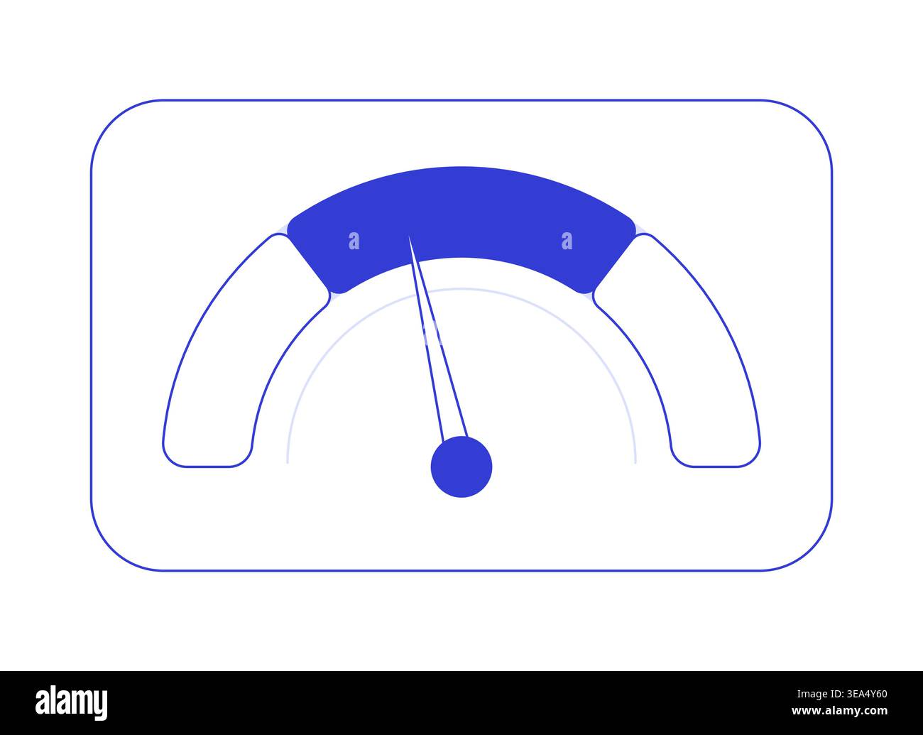 Semi circular gauge meter line style dashboard element Stock Vector