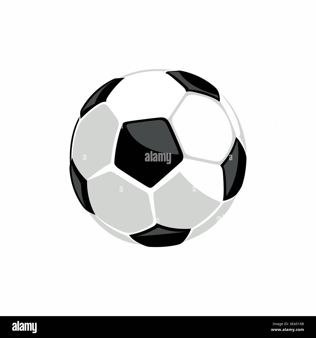 Vector soccer ball isolated on white. Stock Vector