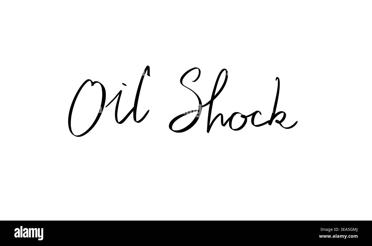 Oil Shock text font calligraphy hand written lettering script black ...