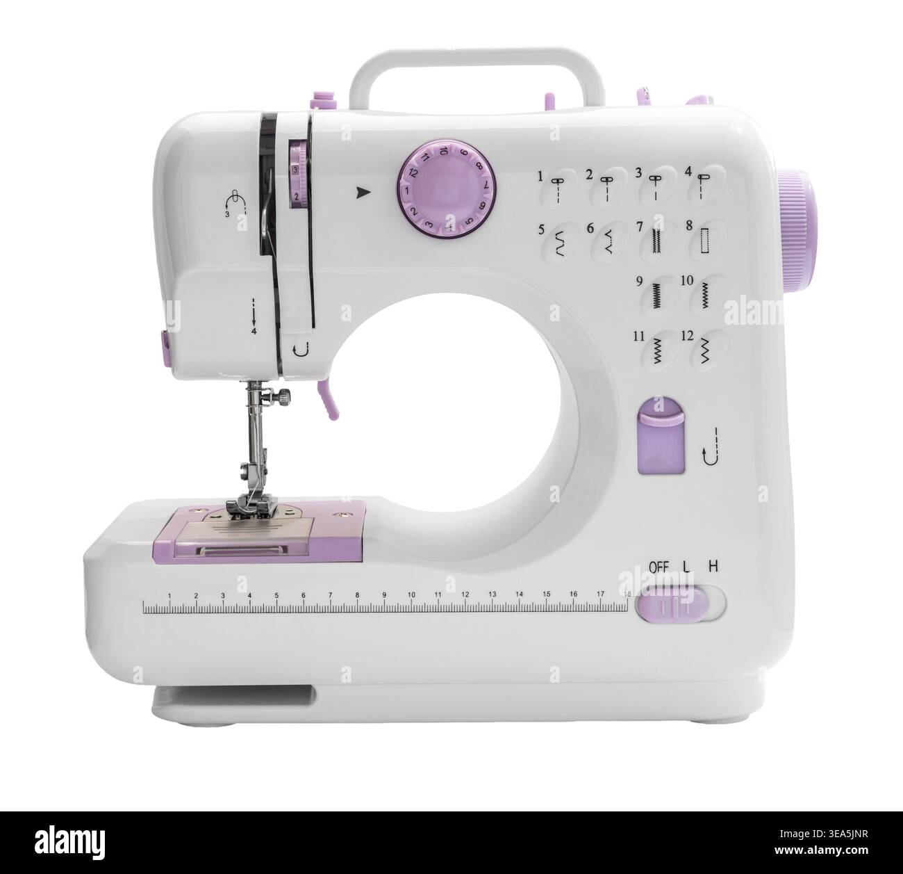 sewing machine on a white isolated background Stock Photo