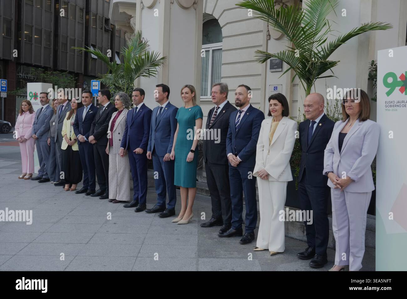 Basque Country Government The Lehendakari, Imanol Pradales, together with the members of the ...