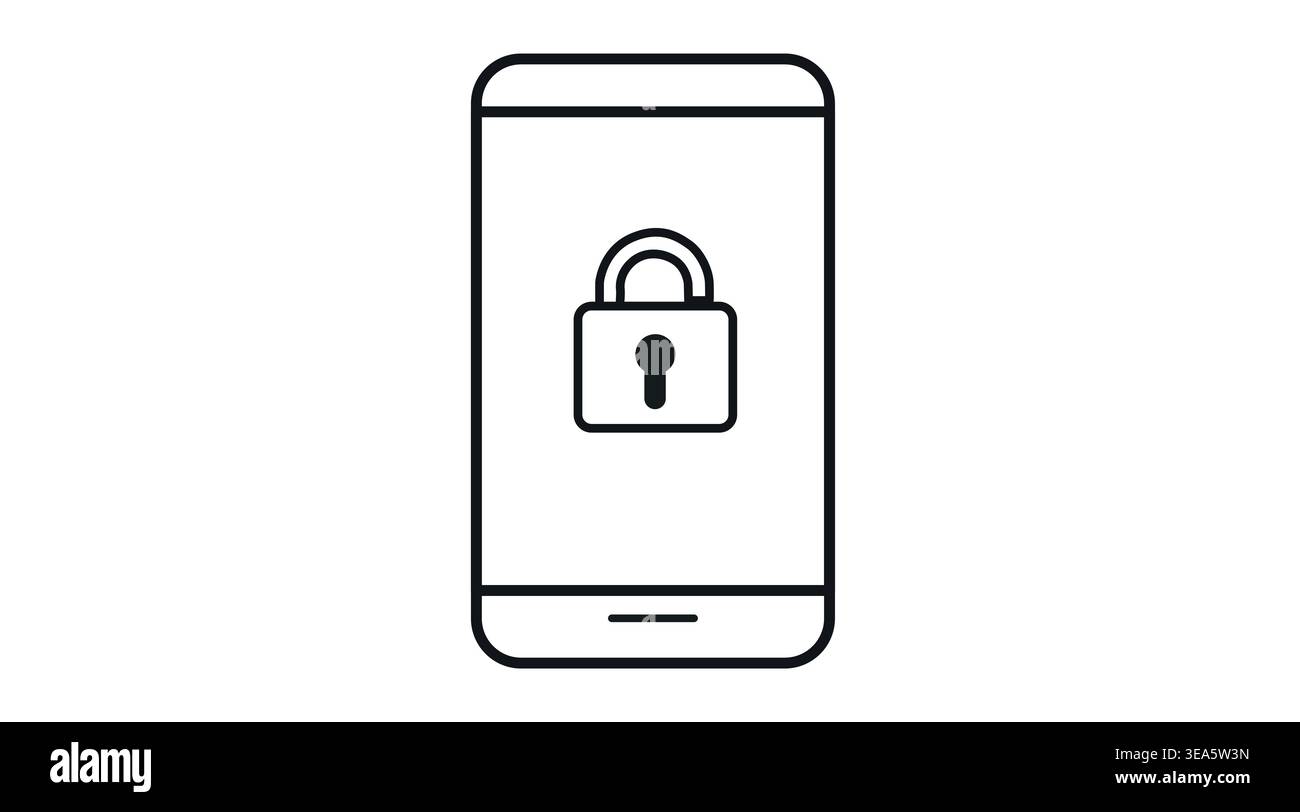 Smartphone security and mobile privacy icon Stock Vector
