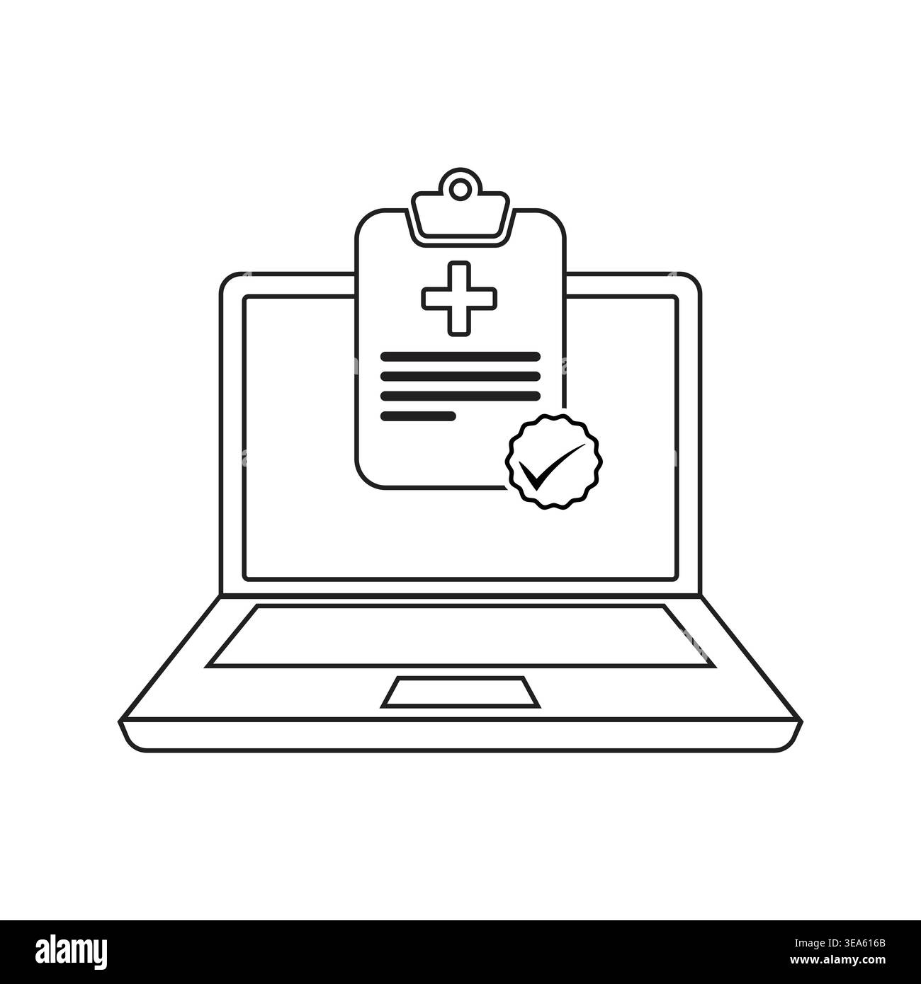 Cleanical medical protocols line icon. Vector isolated element Stock Vector