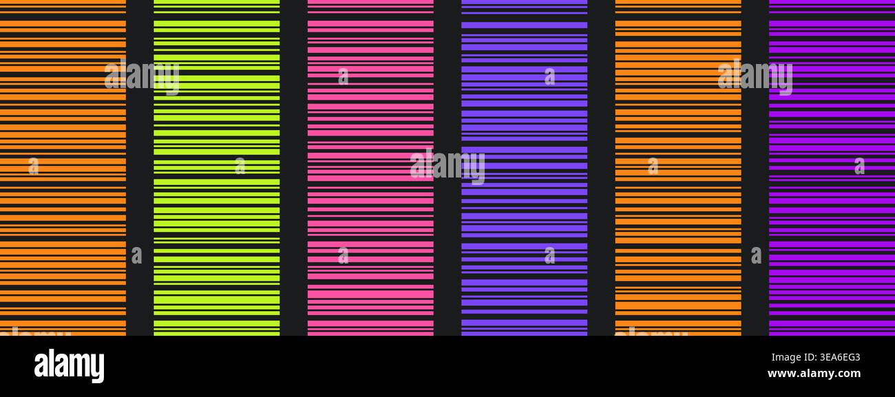 Barcode strip pattern set. Geometric variation of thin and thick lines. Simple vector bg Stock Vector