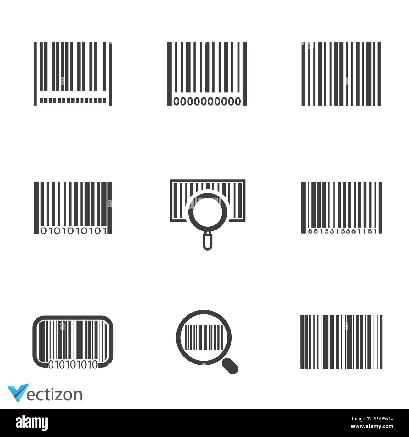 Barcode Icon isolated on white background. Vector Stock Vector