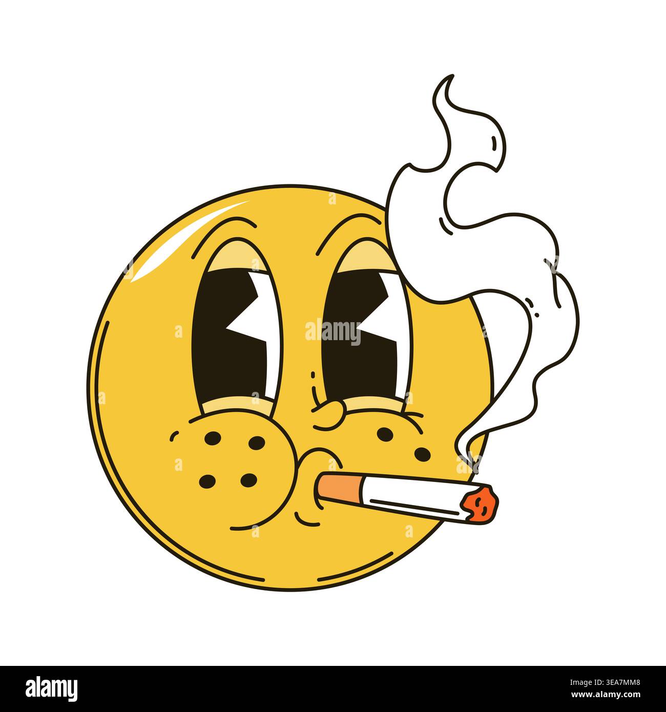 Emoji smoking Stock Vector Images
