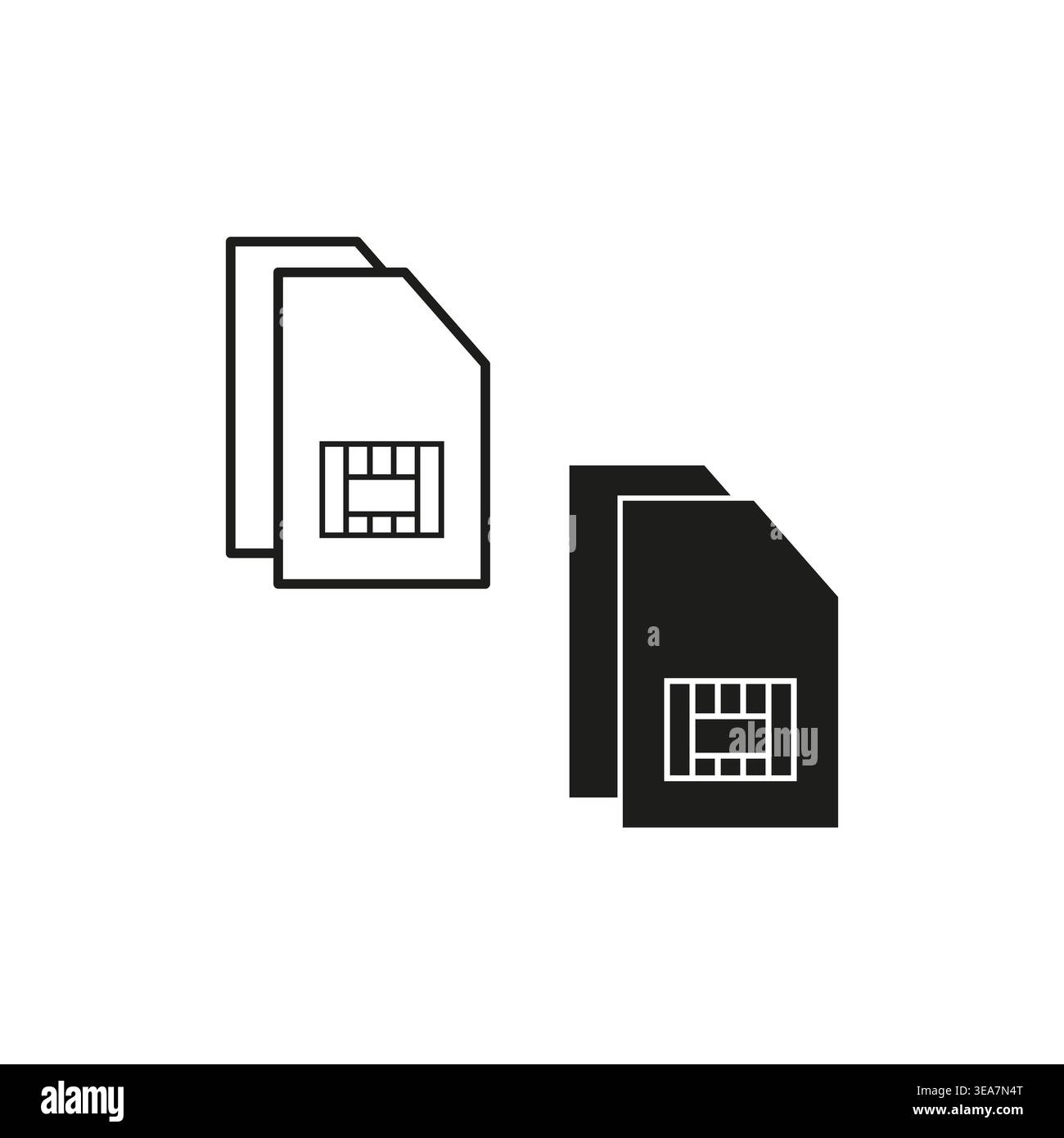 Professional telecommunication module. Cellular connectivity symbol. Integrated microchip Vector. Mobile network hardware. EPS 10. Stock Vector