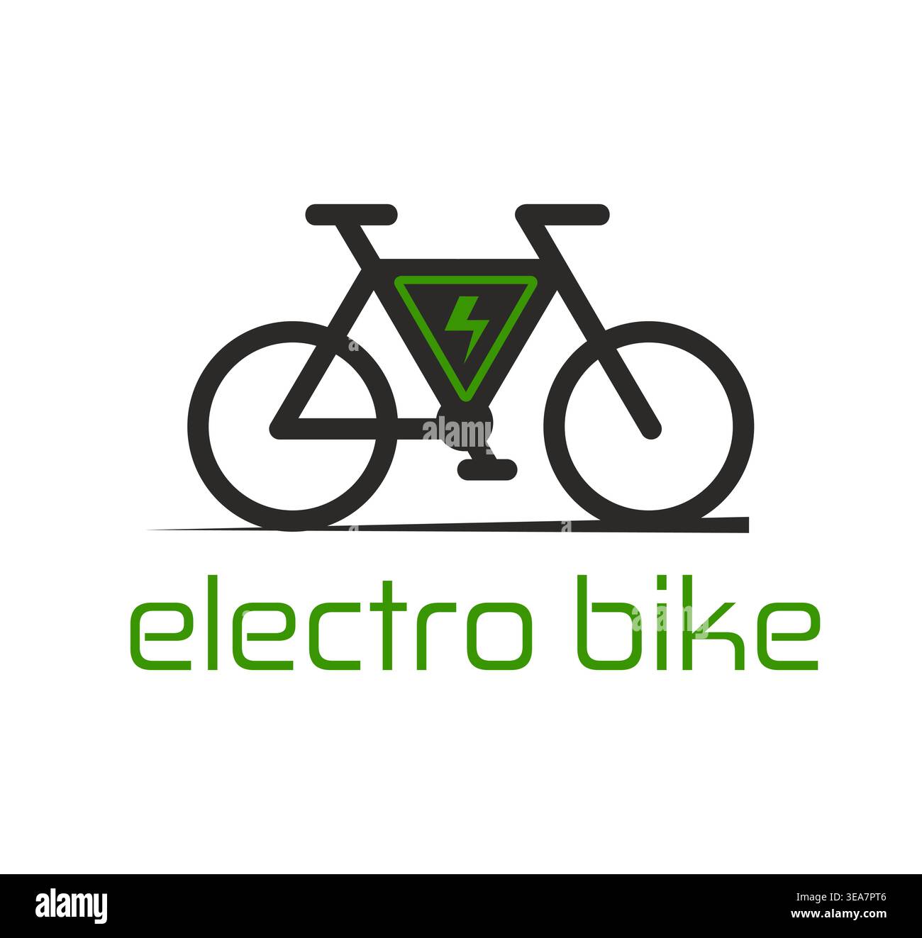 Electrobike icon, emblem with electric bicycle Stock Vector