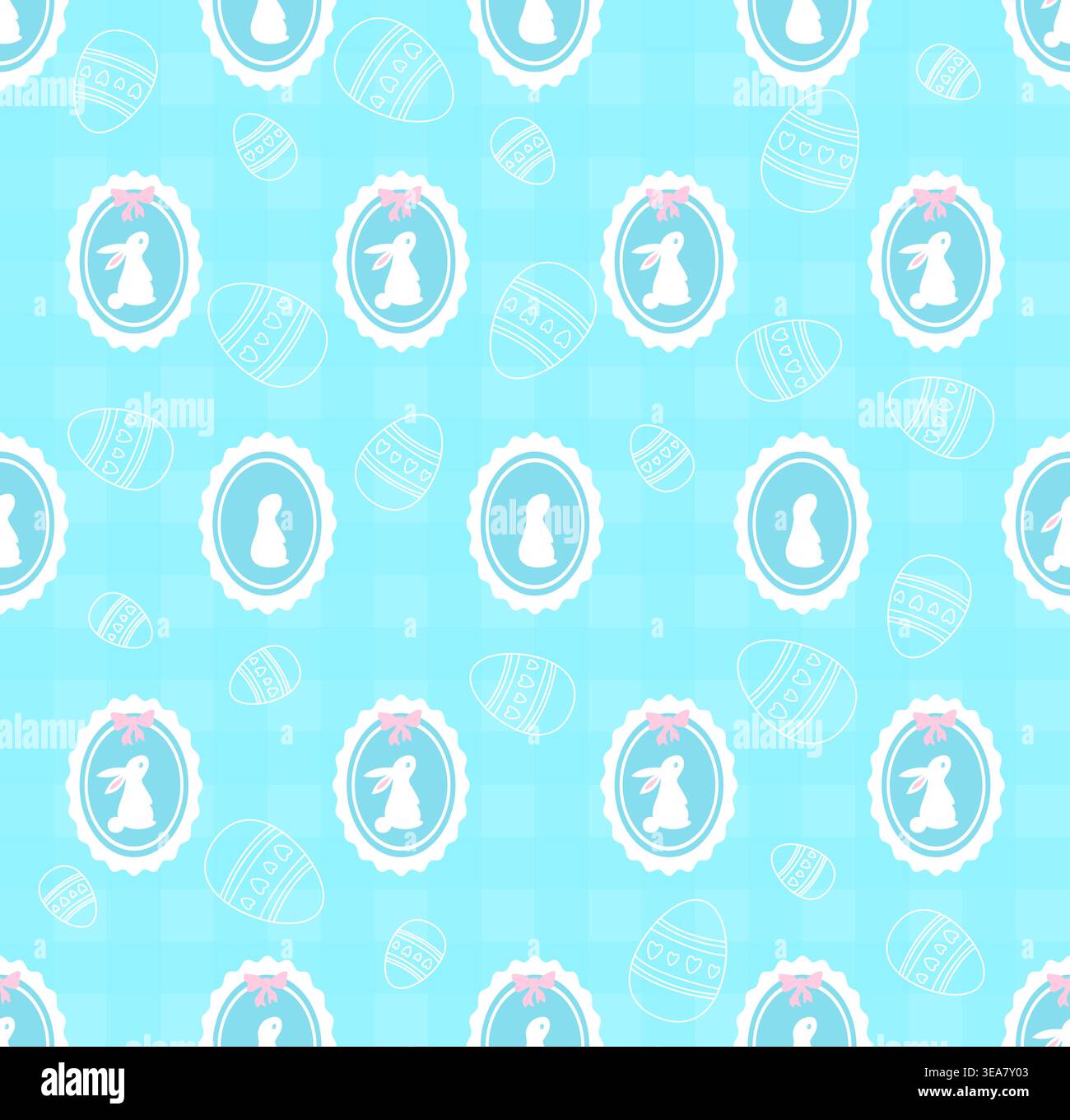 Blue Easter pattern. Vector illustration Stock Vector