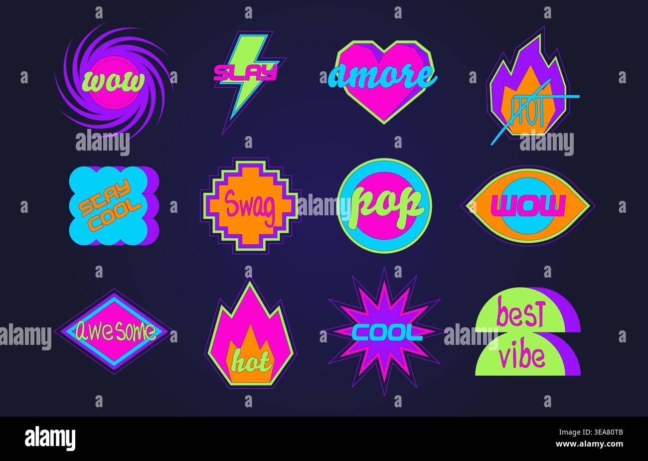 90s graphic eye Stock Vector Images - Alamy