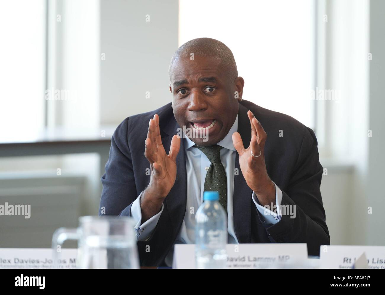 Deputy Prime Minister David Lammy at the Ministry of Justice in London ...