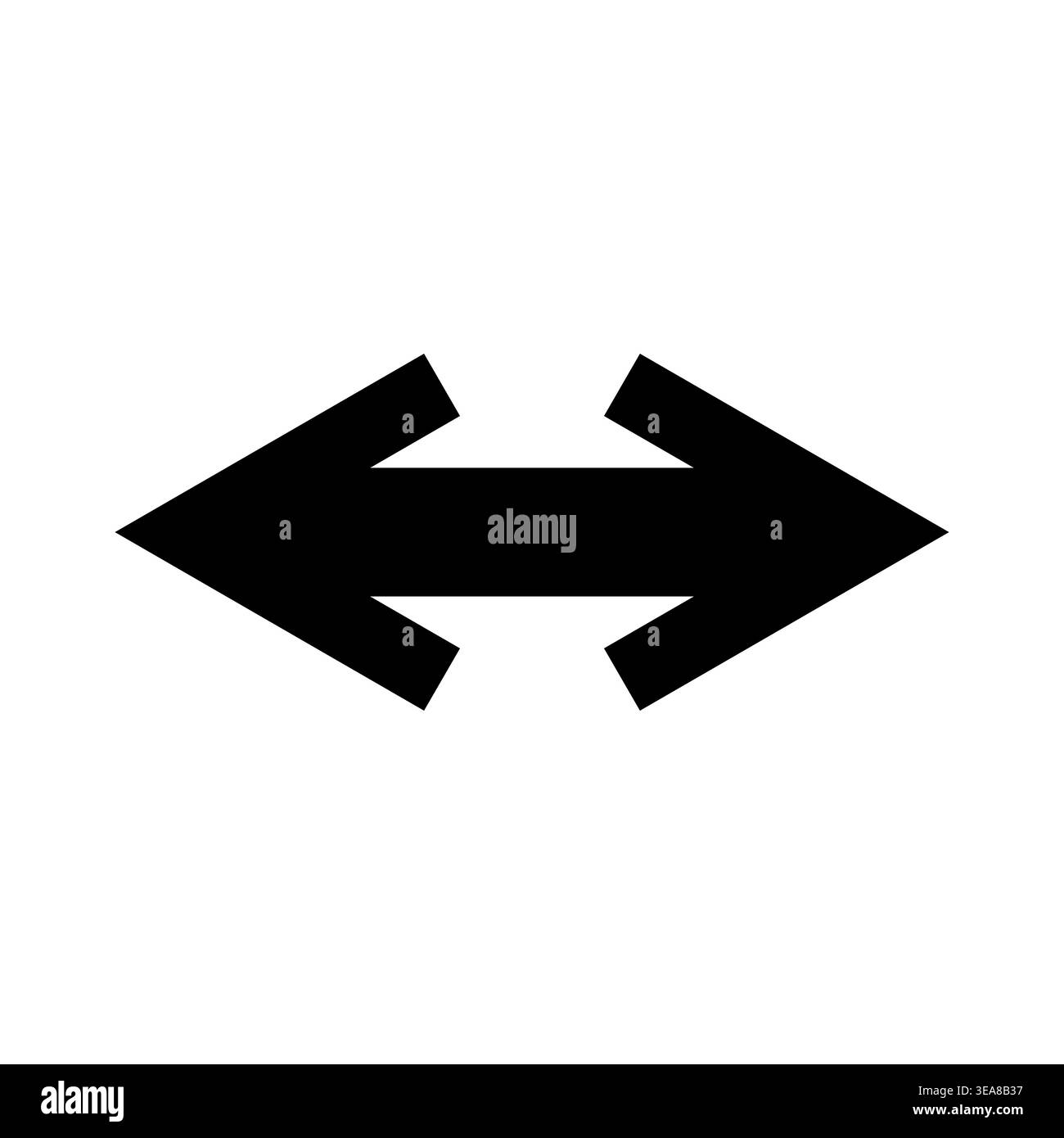 A modern flat Vector icon featuring two opposing arrows, indicating data transfer, exchange, or a bidirectional action for user interfaces. Stock Vector